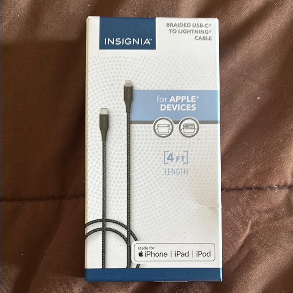 Braided USB-C to Lightning Cable - Black